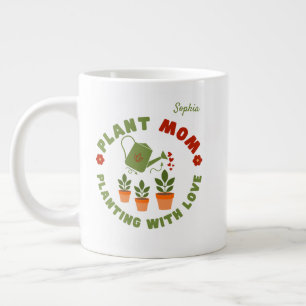 Pflanze Mama Pflanzung mit Liebe Personalisiert Jumbo-Tasse