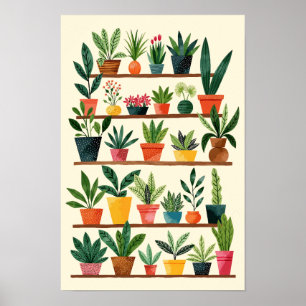 Pflanze Mama Wasserfarbe Poster