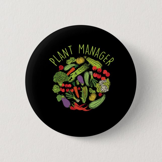 Pflanze Manager Gartenbau Blume Gärtnergeschenk Button (Vorderseite)
