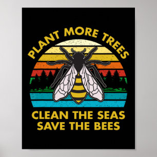 Pflanze mehr Bäume reinigen die Meere Rettete die Poster