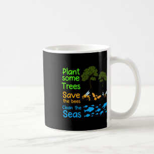 Pflanze mehr Bäume Rettete die Bienen sauber das M Kaffeetasse
