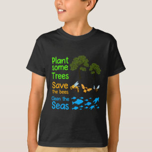 Pflanze mehr Bäume Rettete die Bienen sauber das M T-Shirt