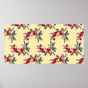 Pflanze mit Aquarellgarten Poster