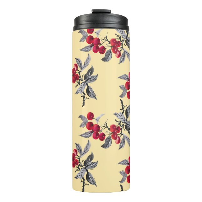 Pflanze mit Aquarellgarten  Thermosbecher (Vorderseite)