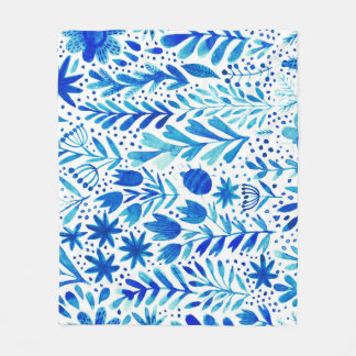 Pflanze mit Blumenwasser Nahtlose Textur Fleecedecke
