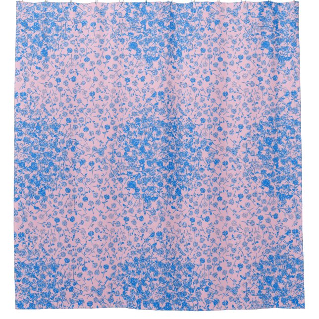 Pflanze mit den Rose A05.b Lpink BG Duschvorhang (Vorderseite)