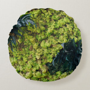 Pflanze mit grüner Blattfarbe Rundes Kissen