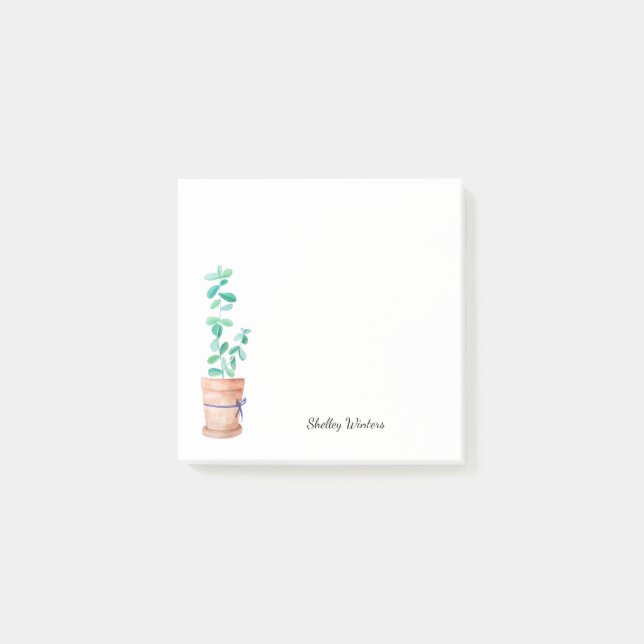 Pflanze mit Namen Post-it Klebezettel (Vorderseite)