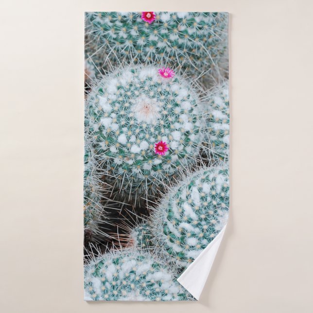 Pflanze mit Tiny Pink Blume Badehandtuch (Badehandtuch)