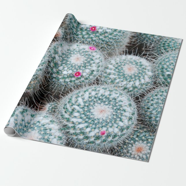 Pflanze mit Tiny Pink Blume Geschenkpapier (Ungerollt)