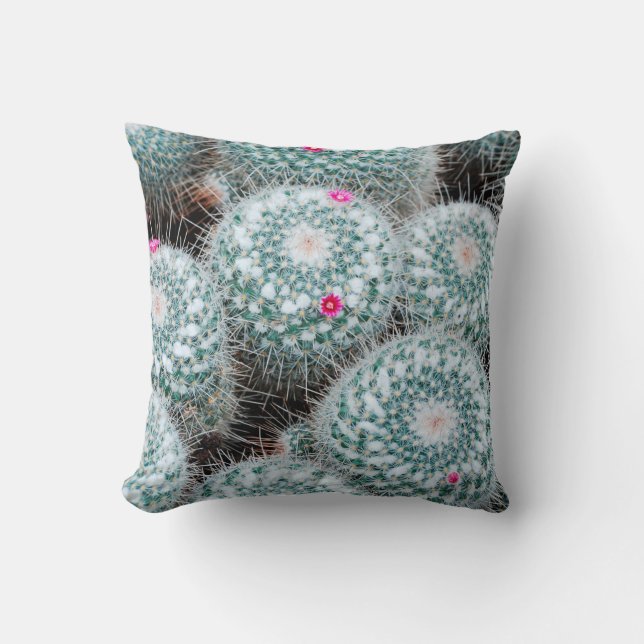 Pflanze mit Tiny Pink Blume Kissen (Vorderseite)