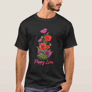 Pflanze - Mohnblume Liebe - Blume - Botanicale - G T-Shirt