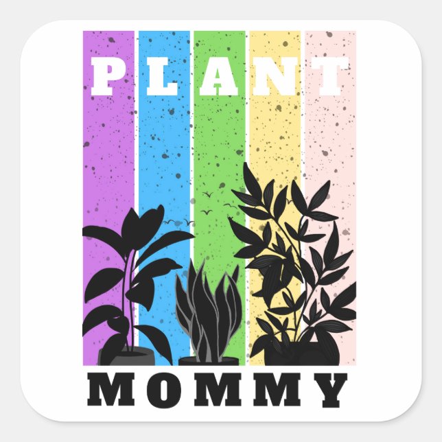Pflanze Mommy Sticker (Vorderseite)