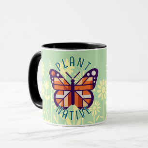Pflanze Monarch Butterfly Yellow Flowers Tasse