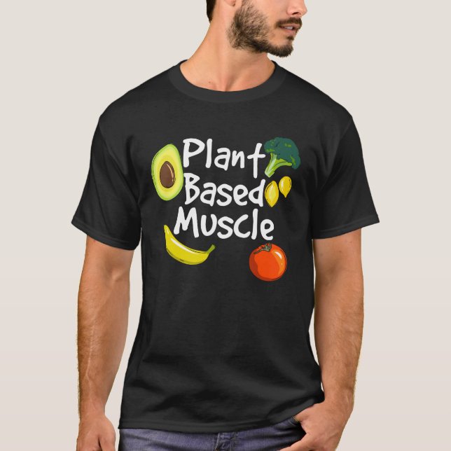 Pflanze Muskeln Vegane Fitness T-Shirt (Vorderseite)