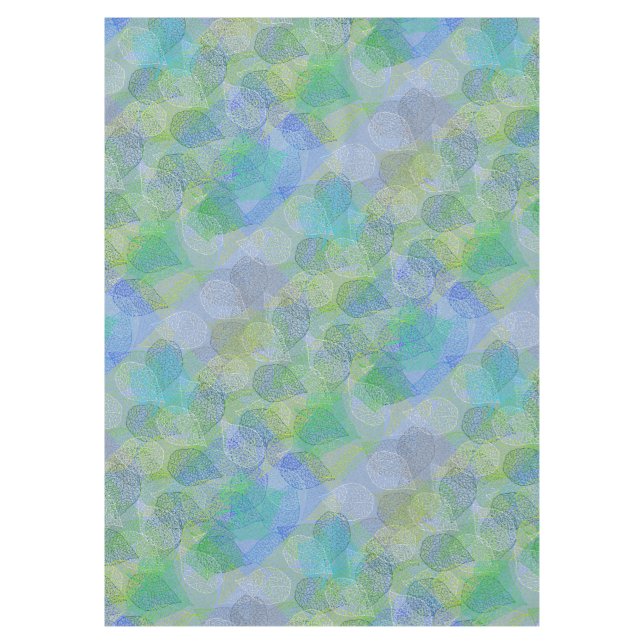 Pflanze Muster A02.b Blätter LBlue BG Tischdecke (Vorderseite)