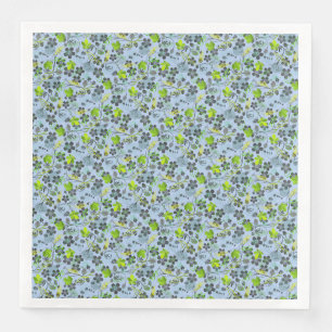 Pflanze Muster A03.b Blau BG Serviette