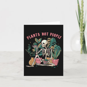 Pflanze nicht Leute Skeleton Spooky Season Happy H Karte