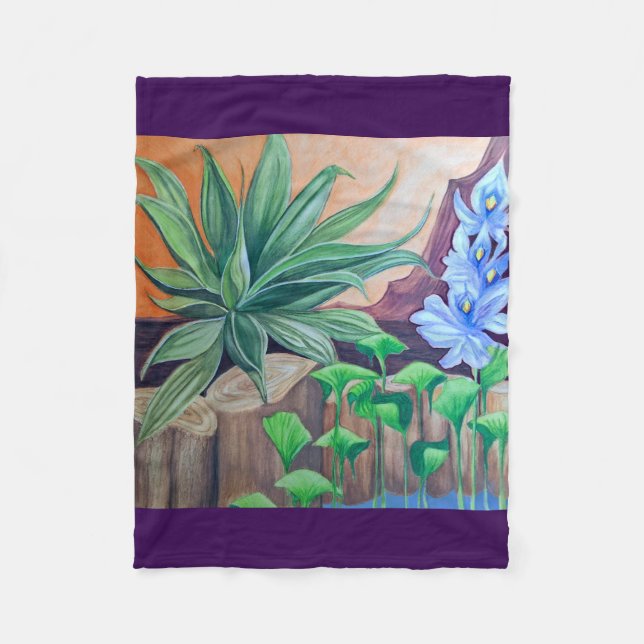 Pflanze Party Fleecedecke (Vorderseite)