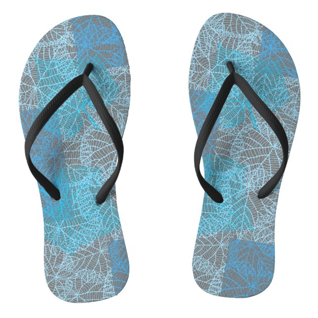 Pflanze pattern.13b DGrey BG Flip Flops (Fußbett)