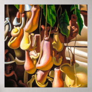 Pflanze Pitcher - Leinwand Art Printwerbung Poster