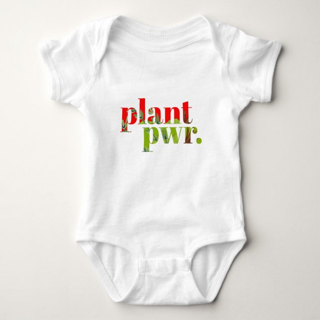 Pflanze Power Baby Strampler (Vorderseite)