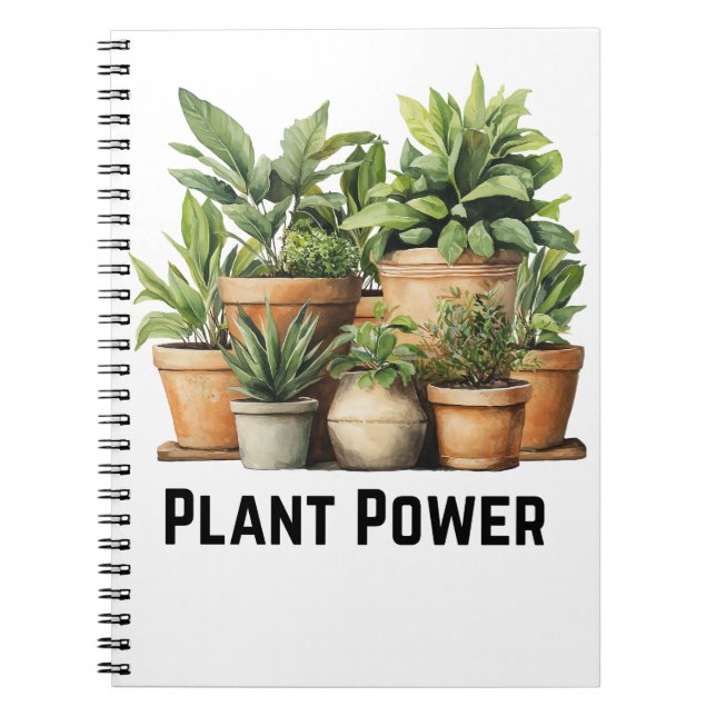 Pflanze Power Botanisches Notebook Notizblock (Vorderseite)