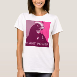 Pflanze Power! Rosa Pop Art Inspiriert Hühnerhemd T-Shirt