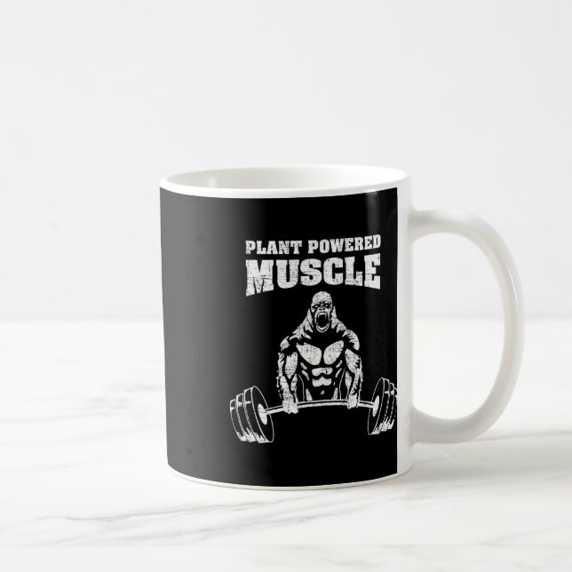 Pflanze Powered Muscle Vegan Power Bodybuilding Gy Kaffeetasse (Rechts)
