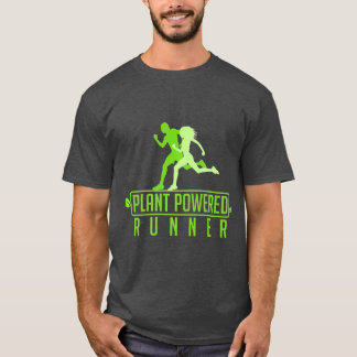 Pflanze Powered Runner Vegetarian Vegan Running T-Shirt