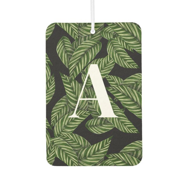 Pflanze Print Monogram Autolufterfrischer (Vorderseite)