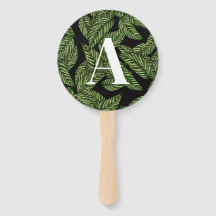 Pflanze Print Monogram Fächer