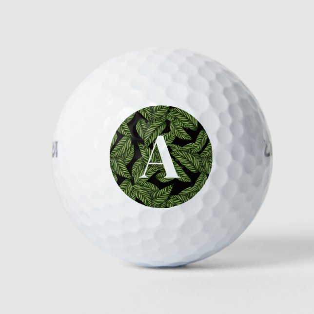 Pflanze Print Monogram Golfball (Vorderseite)