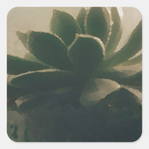 Pflanze Quadratischer Aufkleber