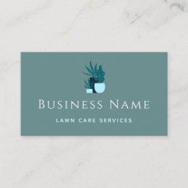 Pflanze Rasenpflege Minimaler Gartenbauer Visitenkarte
