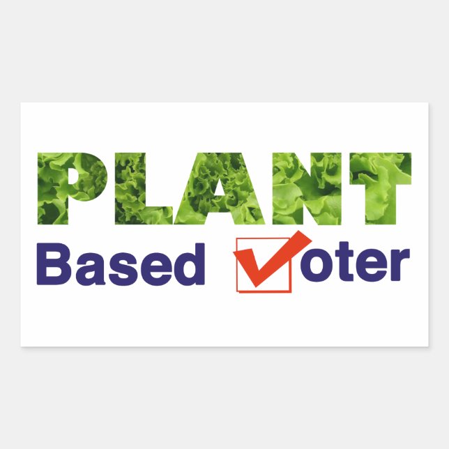 Pflanze Rechteckiger Aufkleber (Vorderseite)