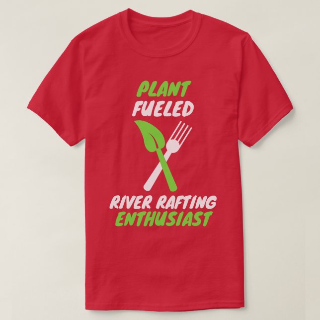Pflanze schürte Flussrafting T-Shirt (Design vorne)