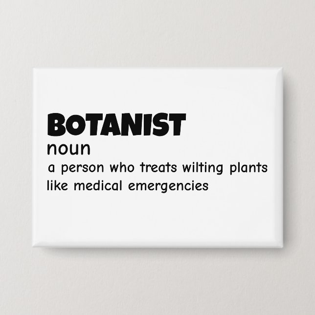 Pflanze Scientist Funny Definition Button (Vorderseite)
