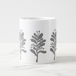 Pflanze Silhouette Blume Minimal Botanisch Jumbo-Tasse