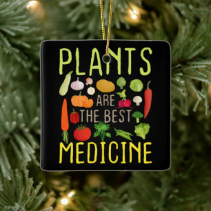 Pflanze sind die besten Medizin Cool Vegan Vegetar Keramikornament