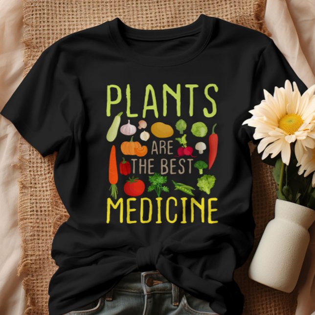 Pflanze sind die besten Medizin Cool Vegan Vegetar T-Shirt (Von Creator hochgeladen)