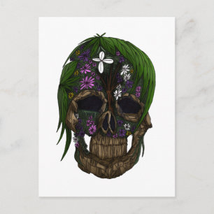 Pflanze Skull Postkarte