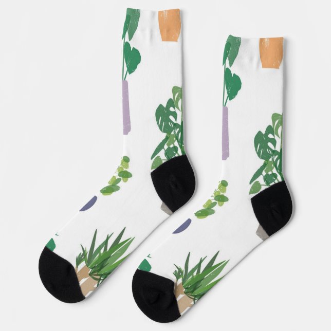 Pflanze Socken (Linkes Detail)
