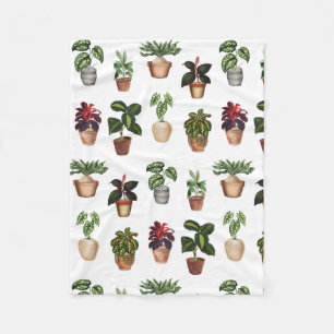 Pflanze Terracotta Pots Muster Fleecedecke