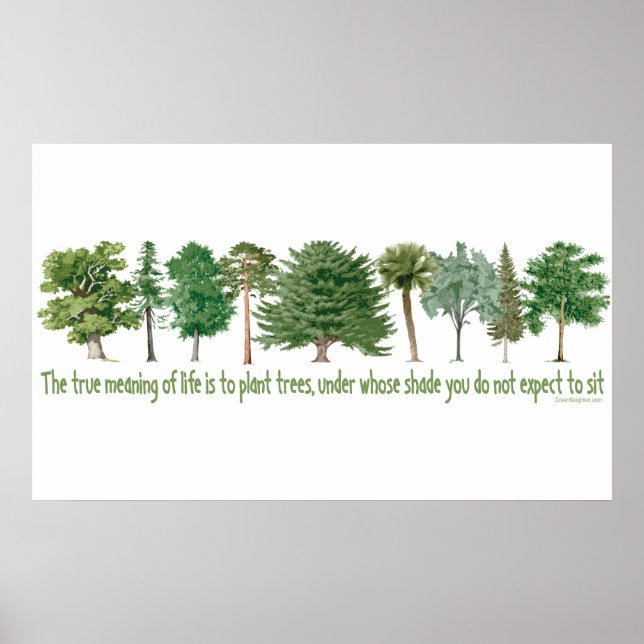 Pflanze Tree Lover, Hugger Poster (Vorne)
