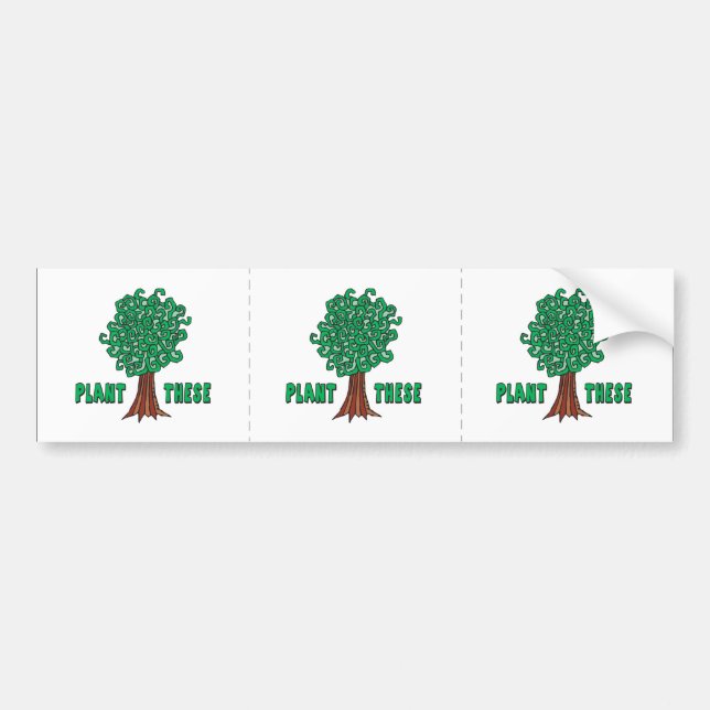 Pflanze Trees Autoaufkleber (Vorne)
