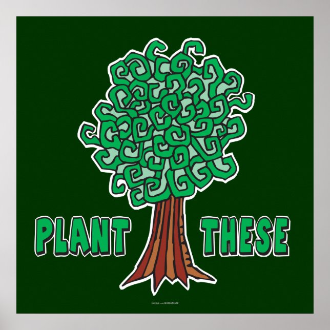 Pflanze Trees Poster (Vorne)
