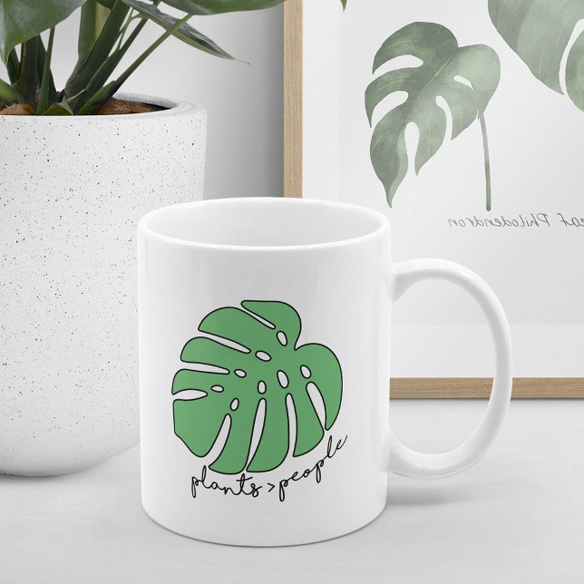 Pflanze über Menschen | Funny Pflanzen Lovers Kaffeetasse (Von Creator hochgeladen)
