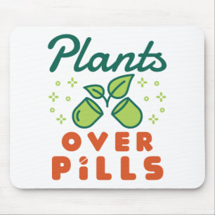 Pflanze über Pillen Kräuterpflanzen Mousepad