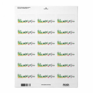 Pflanze-Übersichtsadresse Adressaufkleber